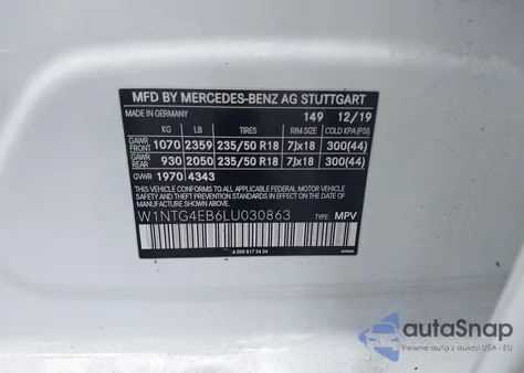 2020 Mercedes-Benz Gla 250 из США, поврежденный, VIN W1NTG4EB6LU030863